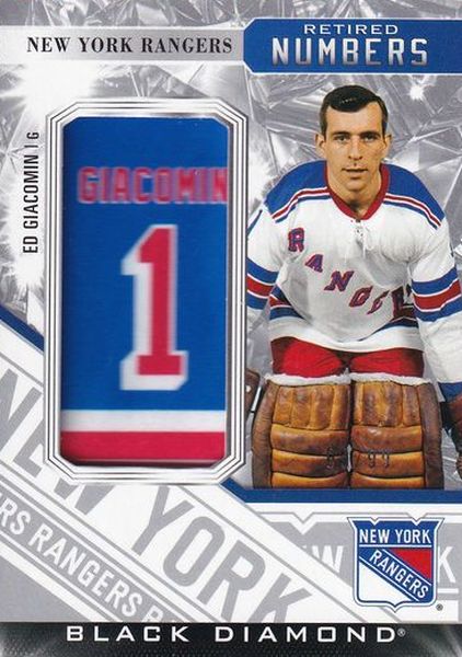 patch karta ED GIACOMIN 23-24 Black Diamond Rangers Retired Numbers Patches /99